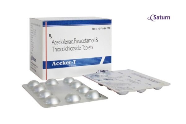 Aceclofenac Paracetmol Thiocolchicoside Tablets | Aceker-T