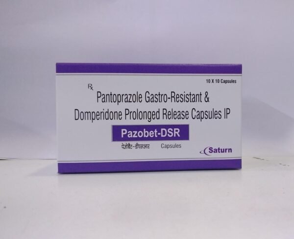 Pantoprazole Gastro-Resistant & Domperidone Prolonged Release Capsules IP | PAZOBET-DSR