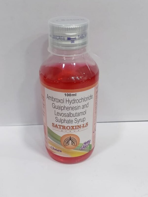 Ambroxol Hydrochloride, Guaiphenesin and Levosalbutamol Sulphate Syrup | SATROXIN-LS SyrupAmbroxol Hydrochloride, Guaiphenesin and Levosalbutamol Sulphate Syrup | SATROXIN-LS Syrup